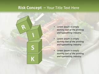Green Snack Shrimp PowerPoint Template