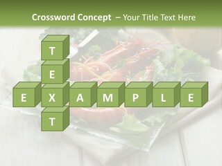 Green Snack Shrimp PowerPoint Template