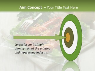 Green Snack Shrimp PowerPoint Template