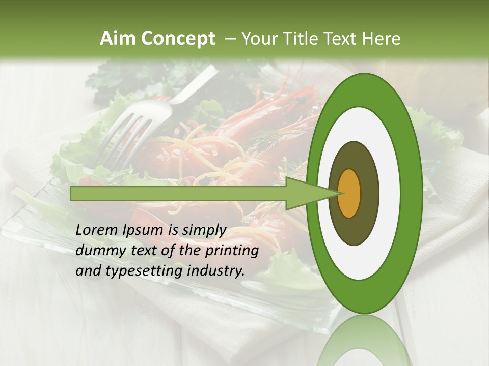 Green Snack Shrimp PowerPoint Template