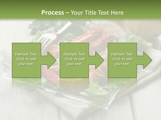Green Snack Shrimp PowerPoint Template