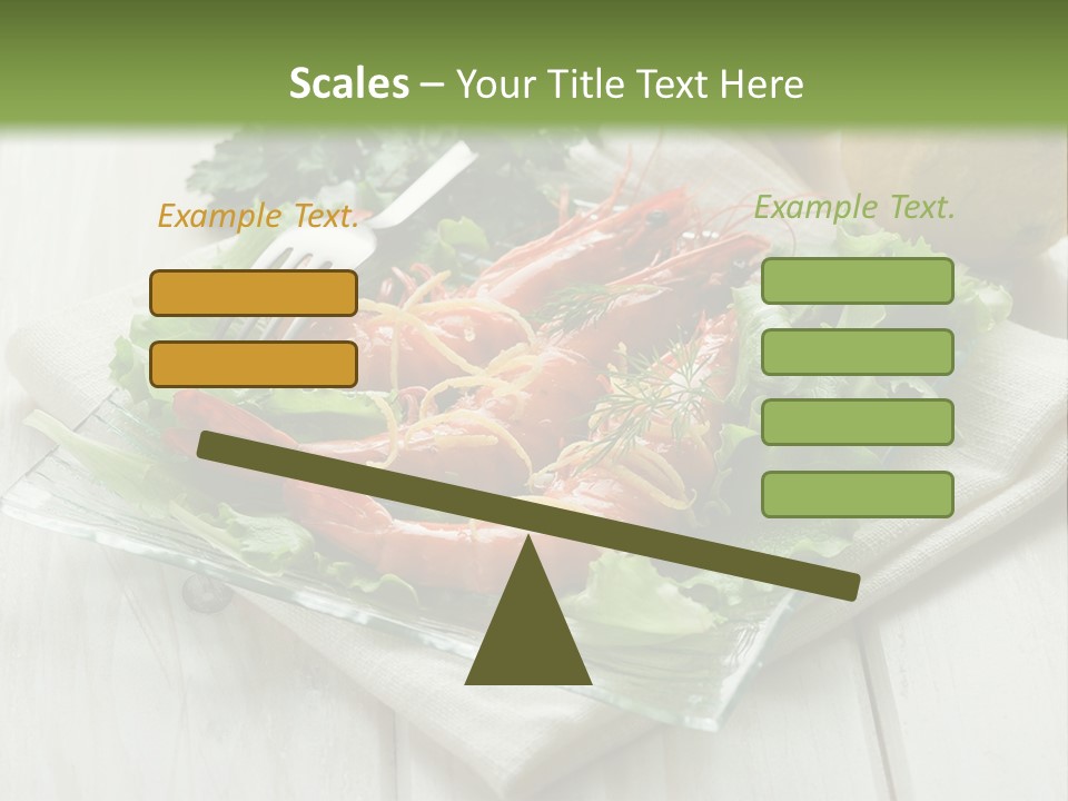 Green Snack Shrimp PowerPoint Template