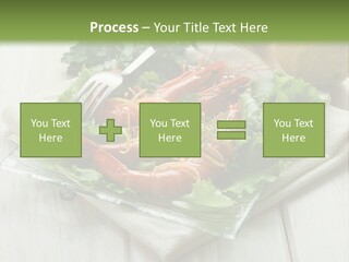 Green Snack Shrimp PowerPoint Template