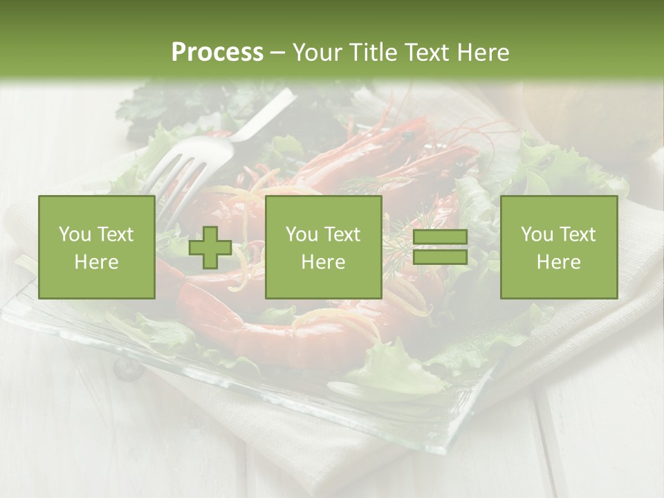Green Snack Shrimp PowerPoint Template