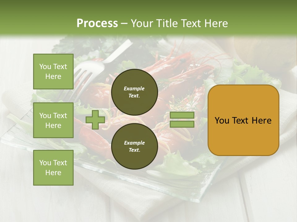 Green Snack Shrimp PowerPoint Template