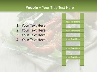 Green Snack Shrimp PowerPoint Template
