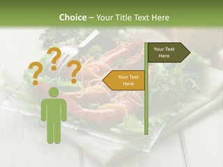 Green Snack Shrimp PowerPoint Template