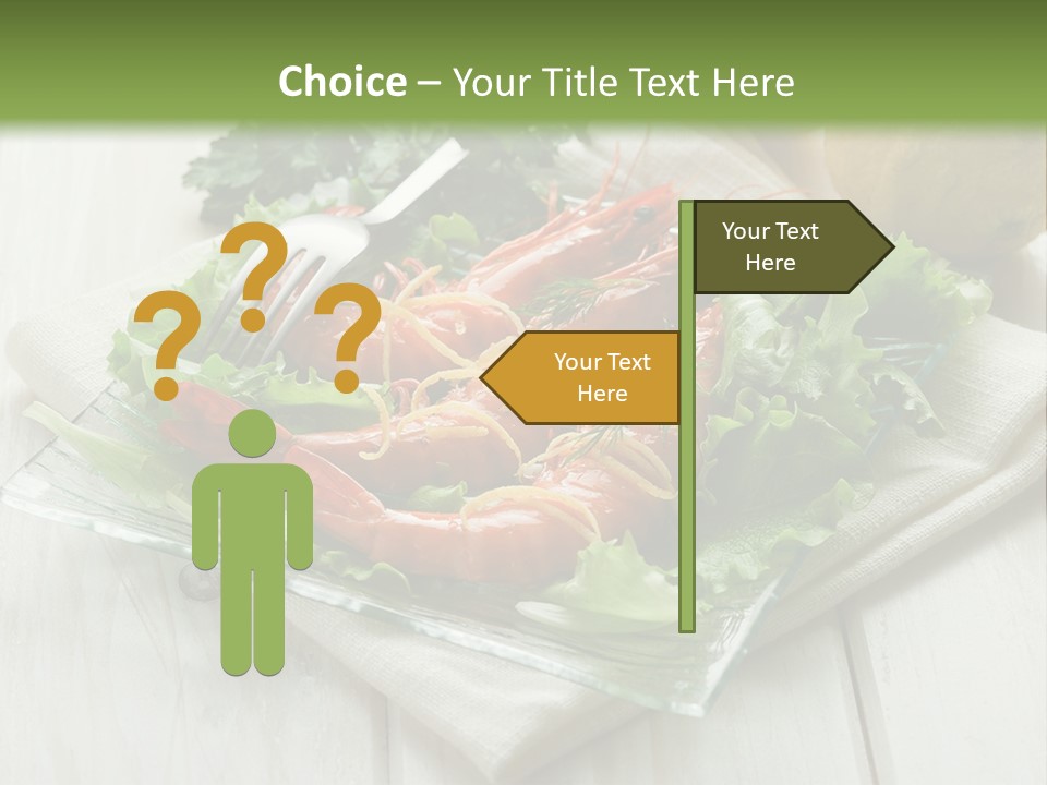 Green Snack Shrimp PowerPoint Template
