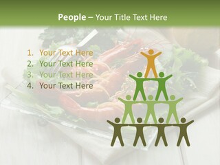 Green Snack Shrimp PowerPoint Template