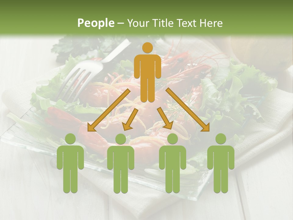 Green Snack Shrimp PowerPoint Template