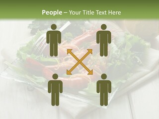 Green Snack Shrimp PowerPoint Template