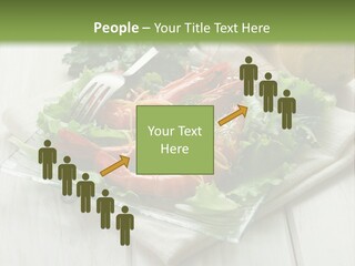 Green Snack Shrimp PowerPoint Template