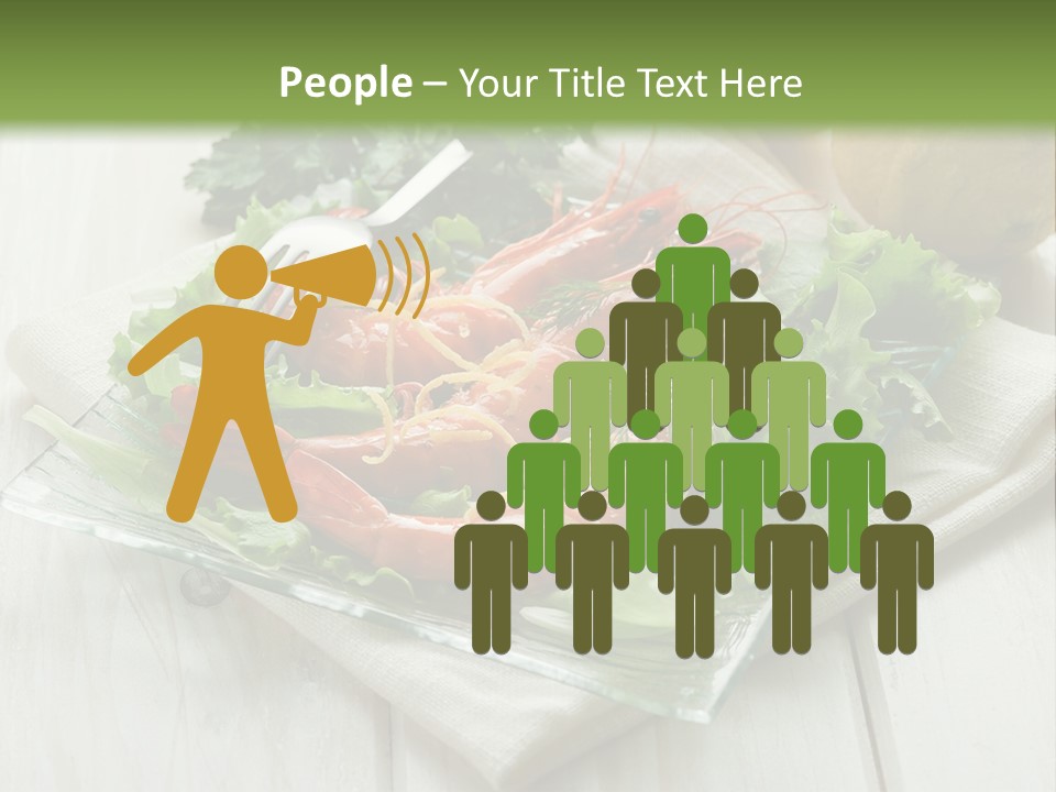 Green Snack Shrimp PowerPoint Template