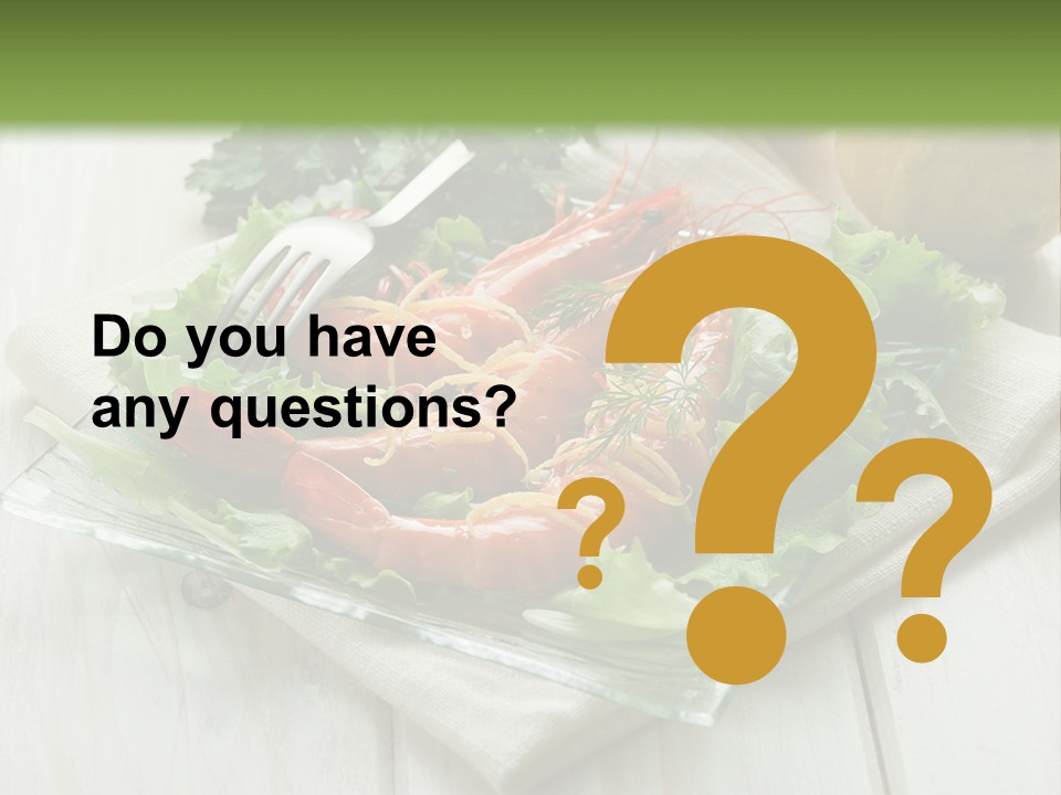 Green Snack Shrimp PowerPoint Template