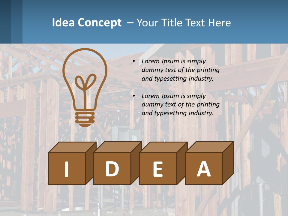 Real Plywood Frame PowerPoint Template