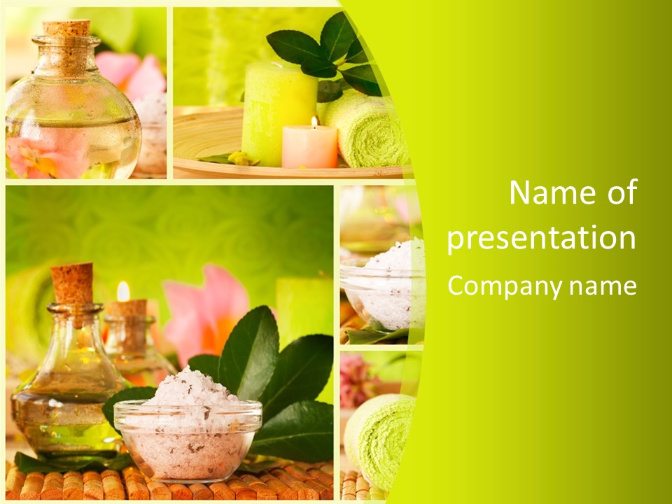 Collage Towel Herb PowerPoint Template