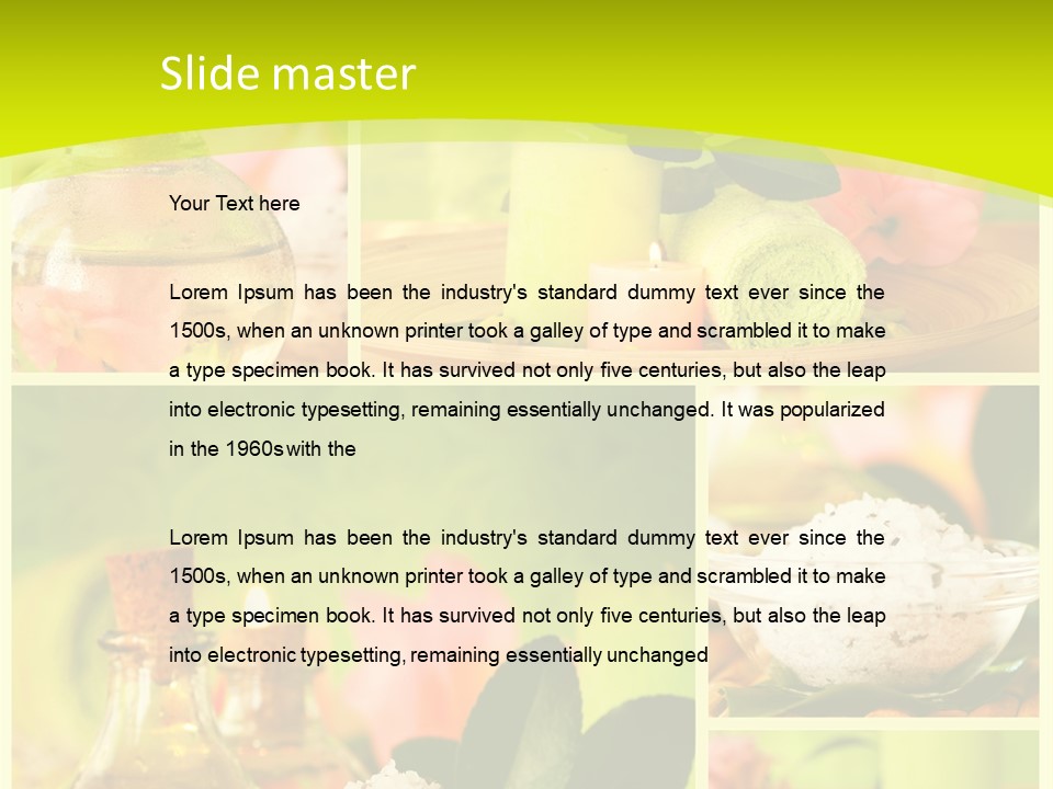 Collage Towel Herb PowerPoint Template