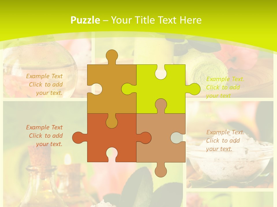 Collage Towel Herb PowerPoint Template