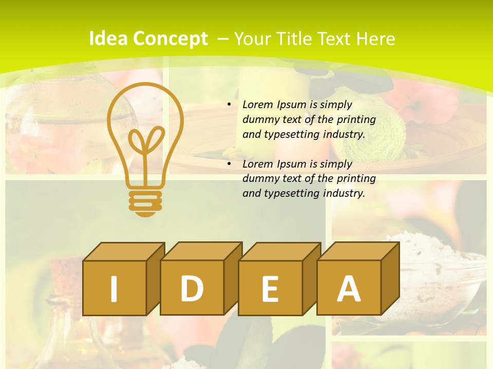 Collage Towel Herb PowerPoint Template