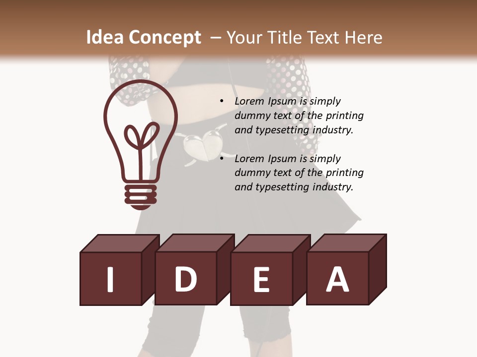 Music Vertical Child PowerPoint Template