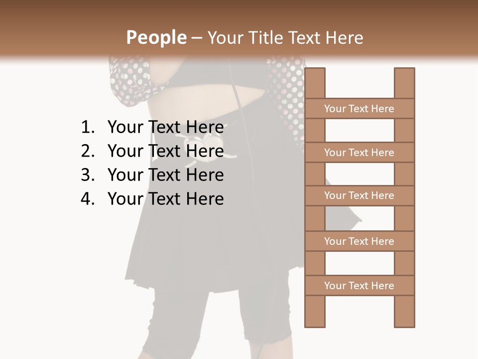 Music Vertical Child PowerPoint Template