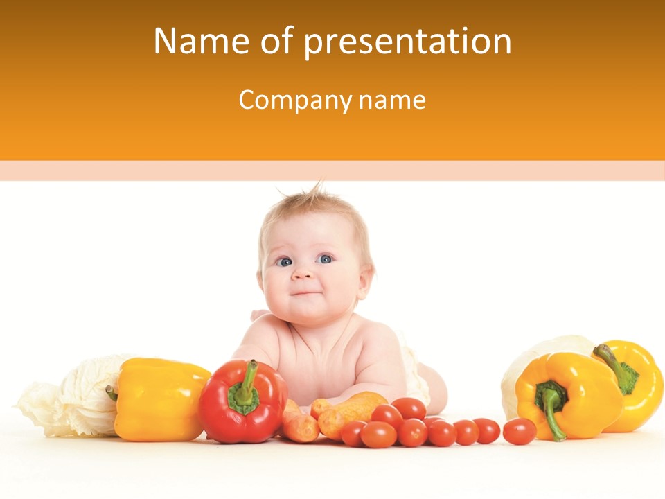 Ingredients Eating Fruit PowerPoint Template