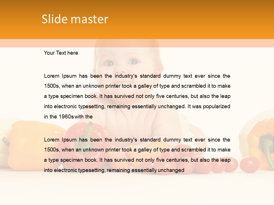 Ingredients Eating Fruit PowerPoint Template