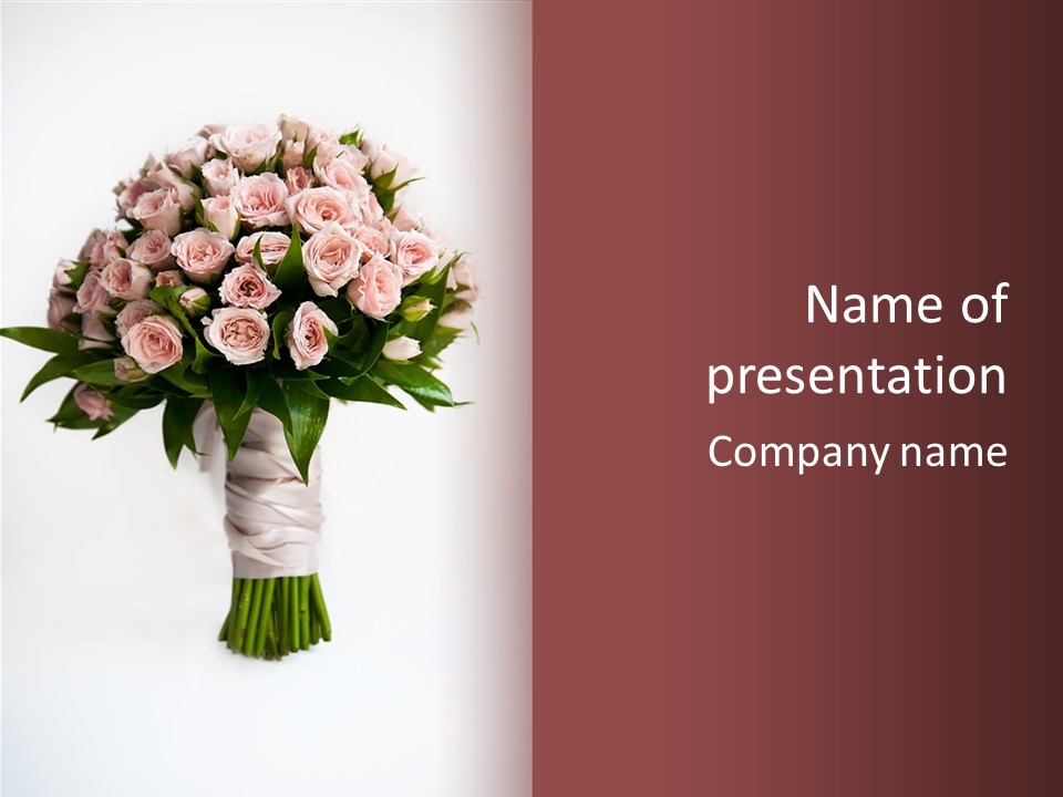 Decoration Bloom Veil PowerPoint Template