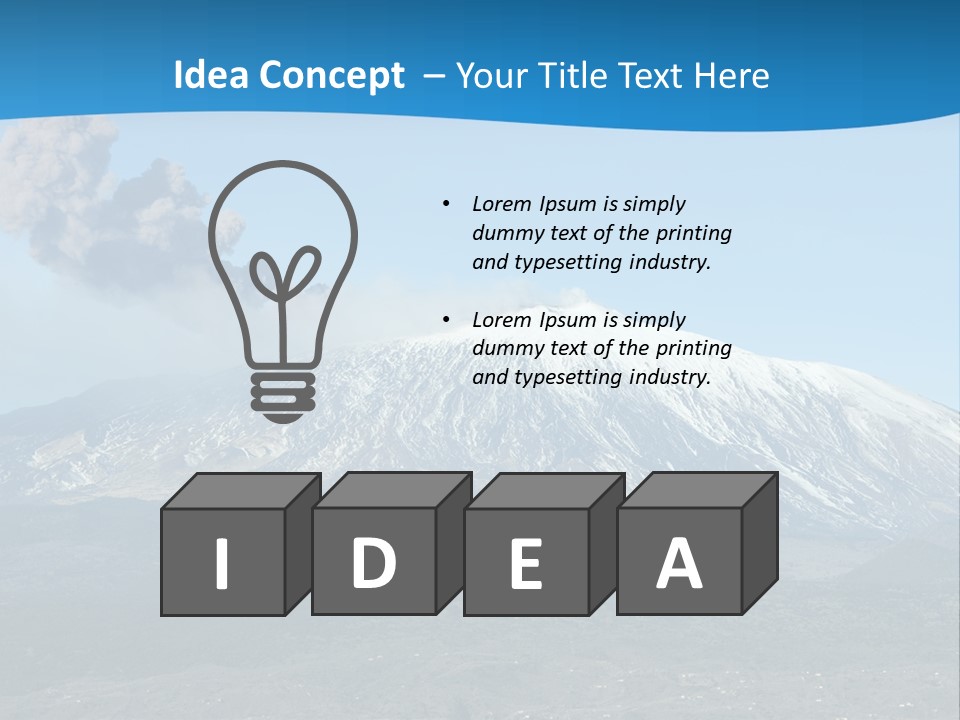 Woods Erupting Land PowerPoint Template