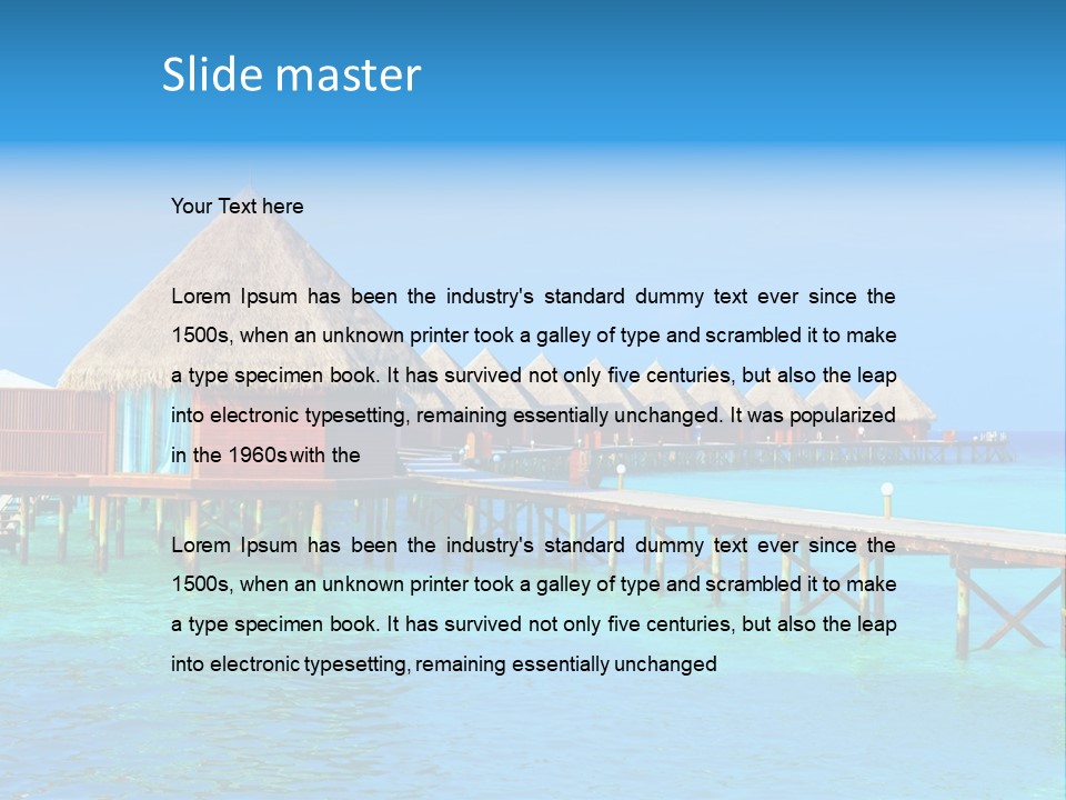 Beach Edge House PowerPoint Template