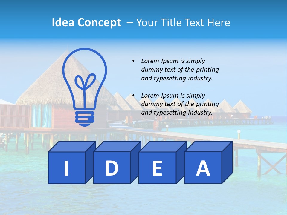 Beach Edge House PowerPoint Template