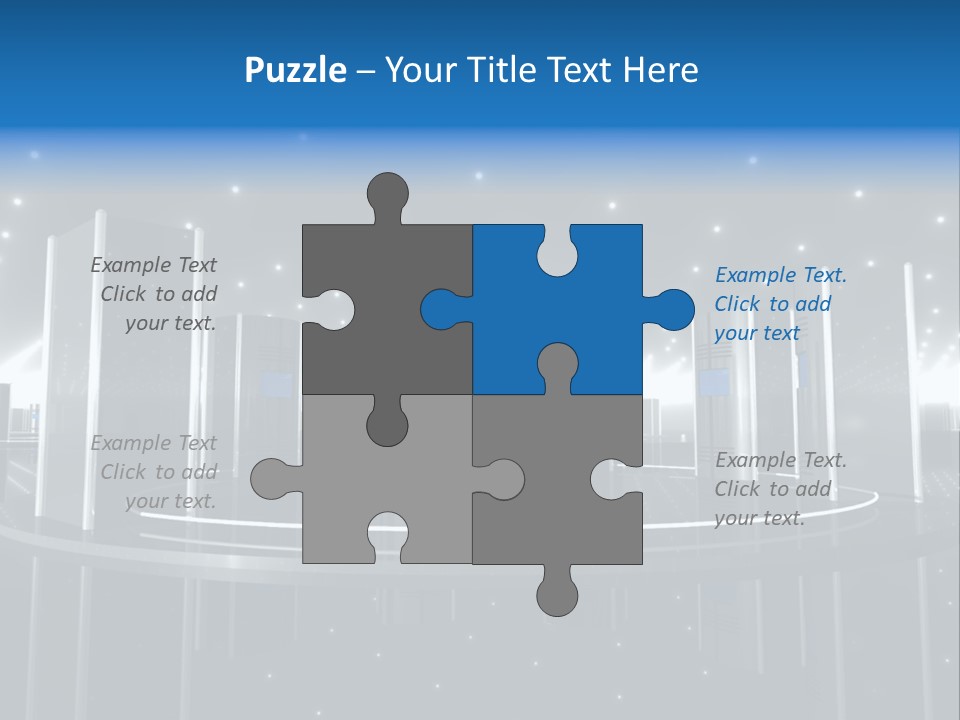 Link Metal Computer PowerPoint Template