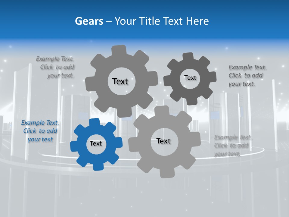 Link Metal Computer PowerPoint Template