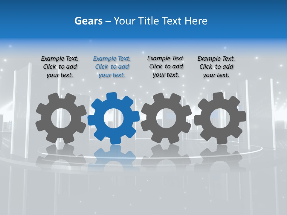 Link Metal Computer PowerPoint Template