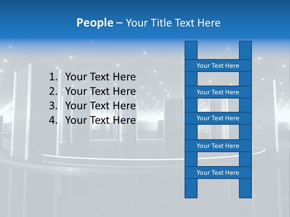 Link Metal Computer PowerPoint Template