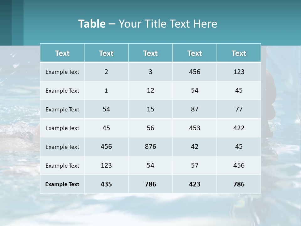 Face Water Human PowerPoint Template