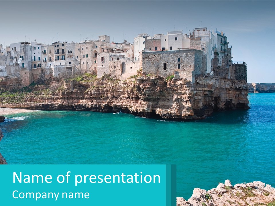 Seascape Outside Overhanging PowerPoint Template