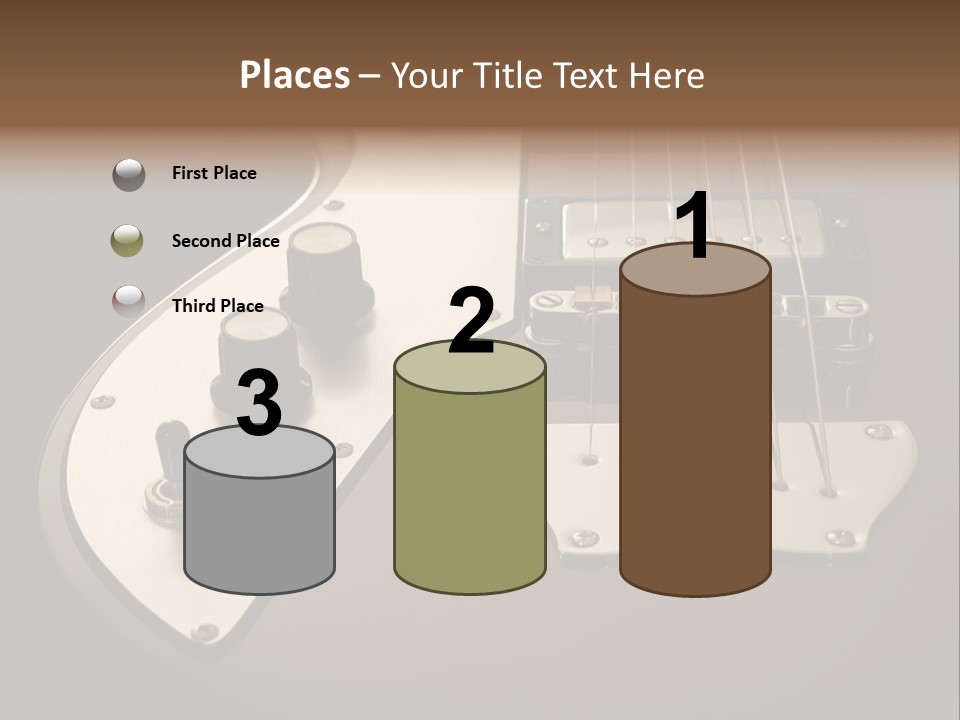 Rock N' Roll Audio String PowerPoint Template