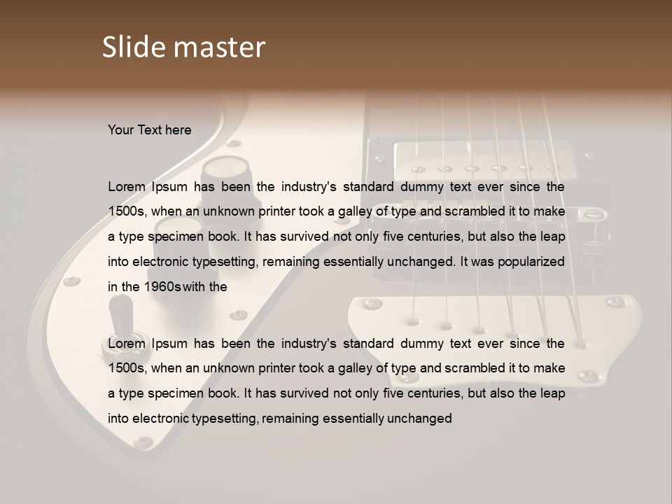 Rock N' Roll Audio String PowerPoint Template