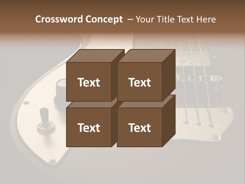 Rock N' Roll Audio String PowerPoint Template