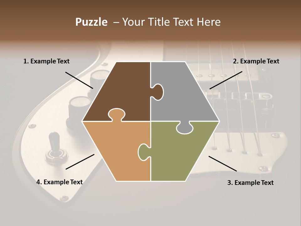 Rock N' Roll Audio String PowerPoint Template