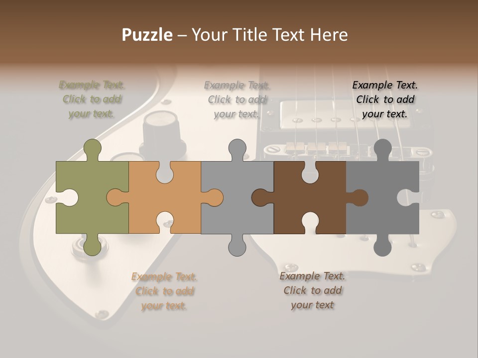 Rock N' Roll Audio String PowerPoint Template