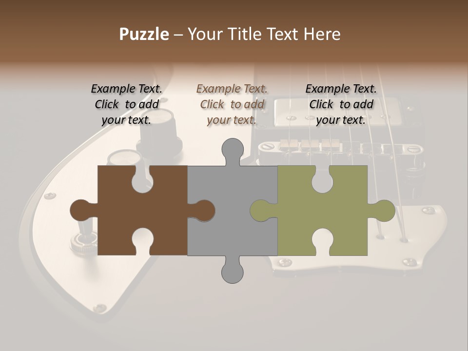 Rock N' Roll Audio String PowerPoint Template