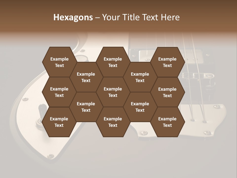 Rock N' Roll Audio String PowerPoint Template