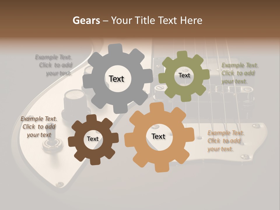 Rock N' Roll Audio String PowerPoint Template