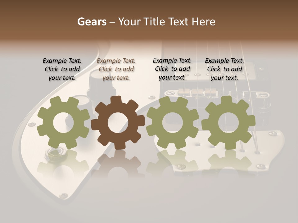 Rock N' Roll Audio String PowerPoint Template