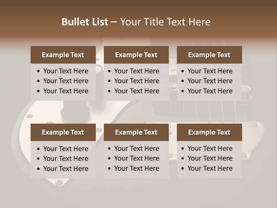 Rock N' Roll Audio String PowerPoint Template