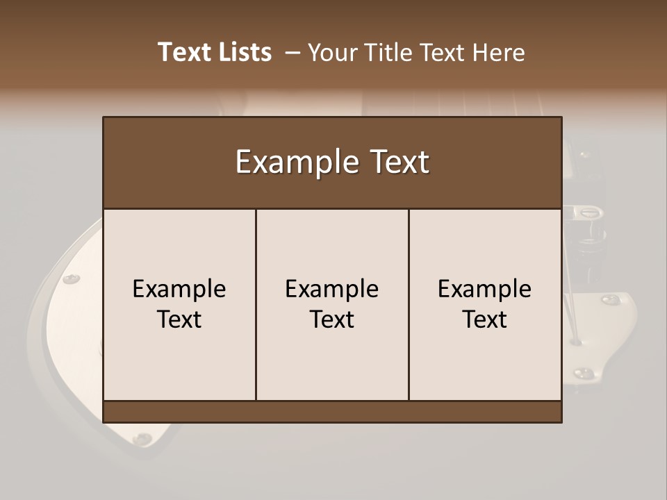 Rock N' Roll Audio String PowerPoint Template
