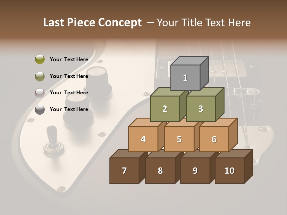 Rock N' Roll Audio String PowerPoint Template