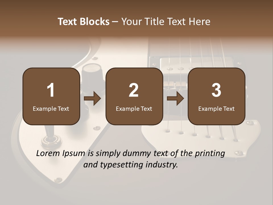 Rock N' Roll Audio String PowerPoint Template